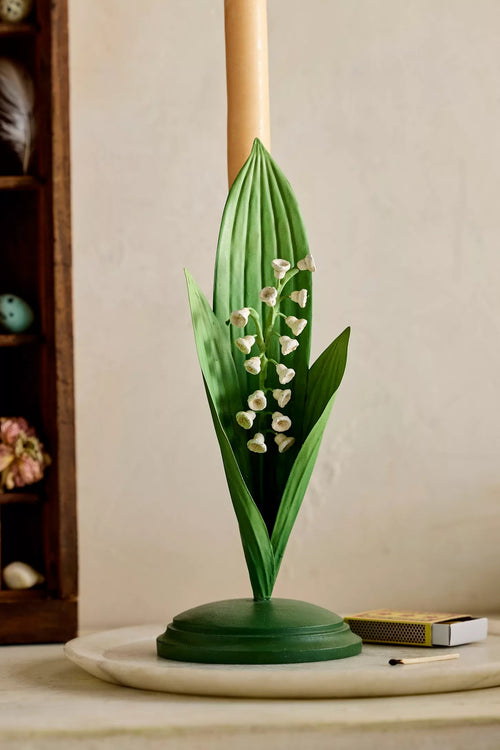 Set of 2 Lily of the Valley Candles Holder