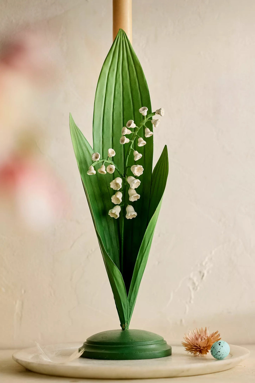 Set of 2 Lily of the Valley Candles Holder