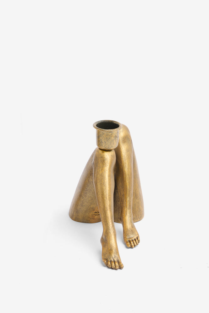 Sexy Legs Candle Holder In Gold