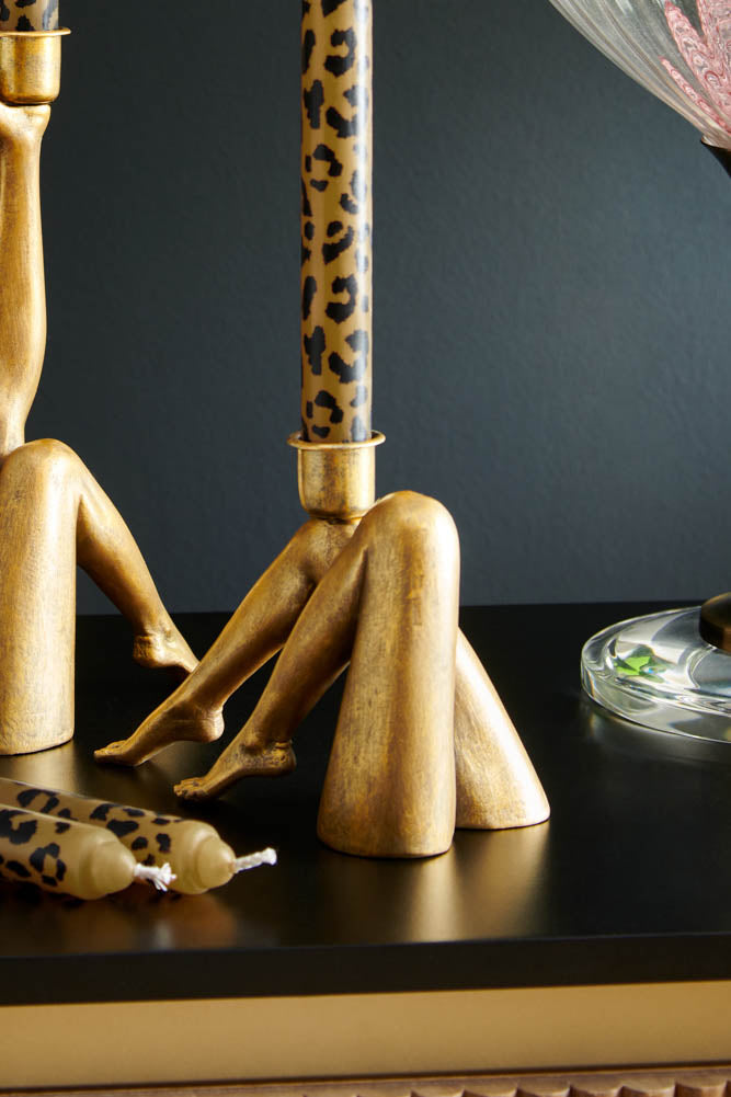 Sexy Legs Candle Holder In Gold