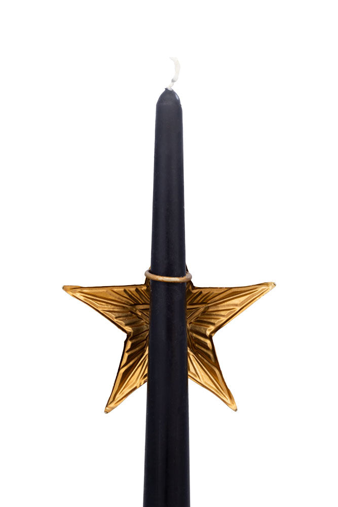 Antique Gold Star Dinner Candle Ring