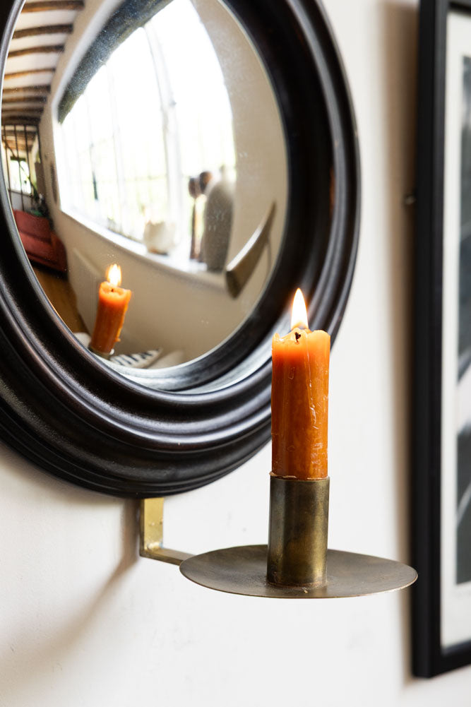 Round Convex Mirror Wall Sconce