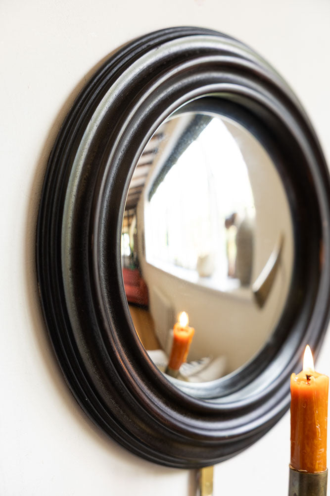 Round Convex Mirror Wall Sconce