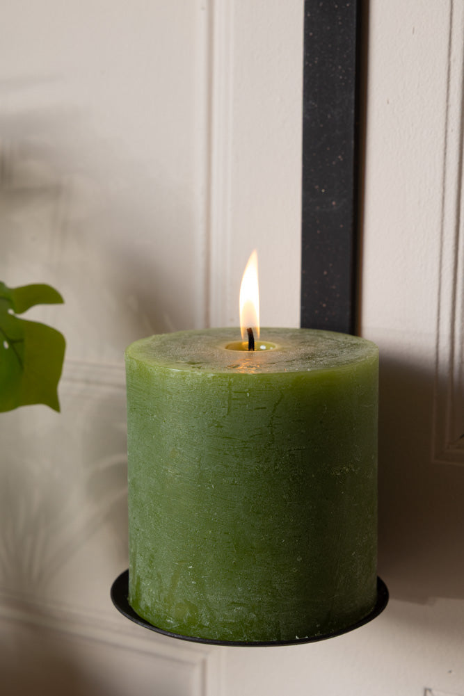 Rustic-Style Pillar Candle Wall Sconce