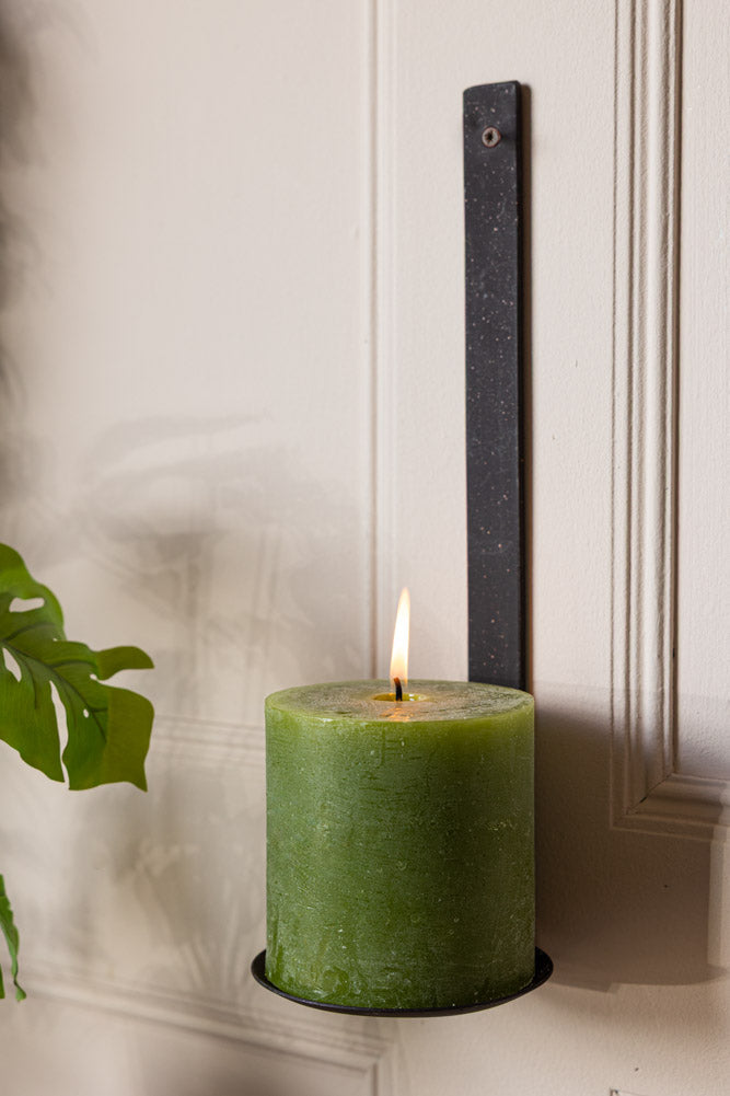 Rustic-Style Pillar Candle Wall Sconce