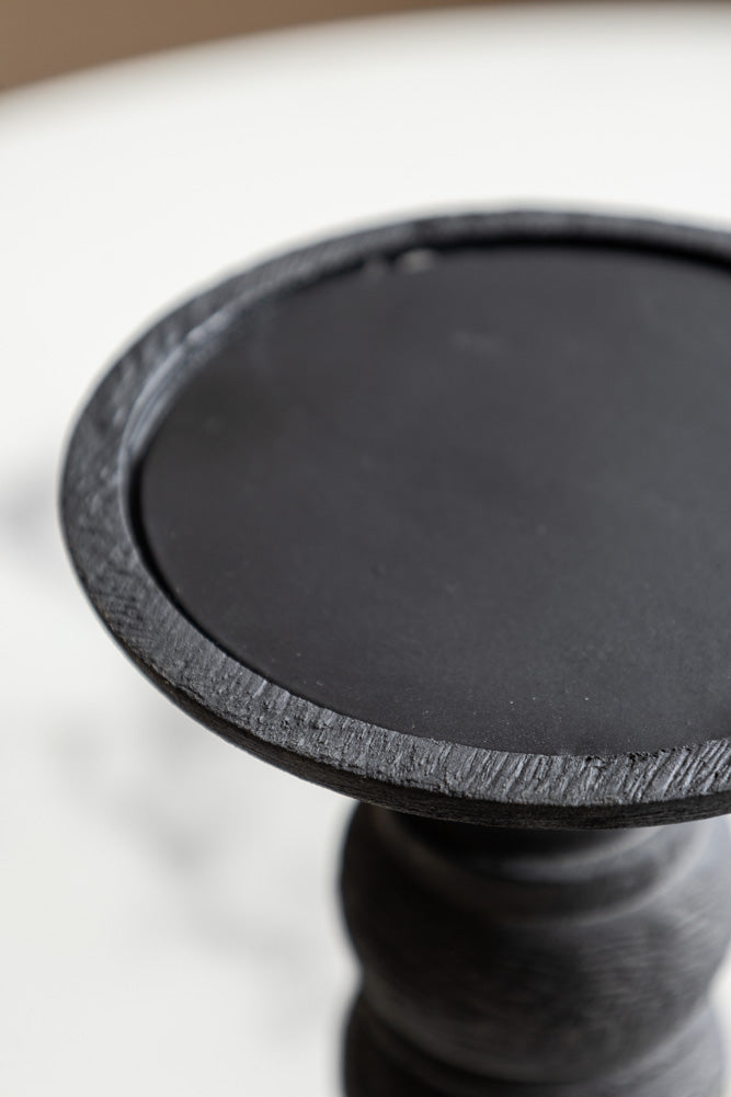 Traditional Black Candle Holder - Short